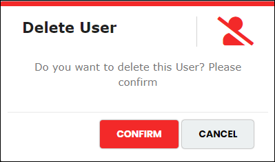 Delete User Screen - CyLock