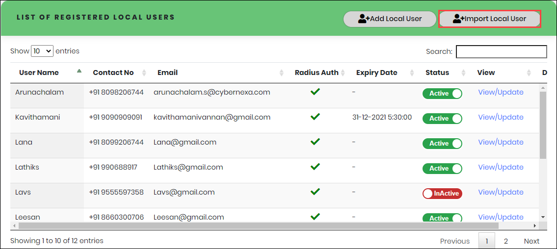 Importing Local User - CyLock