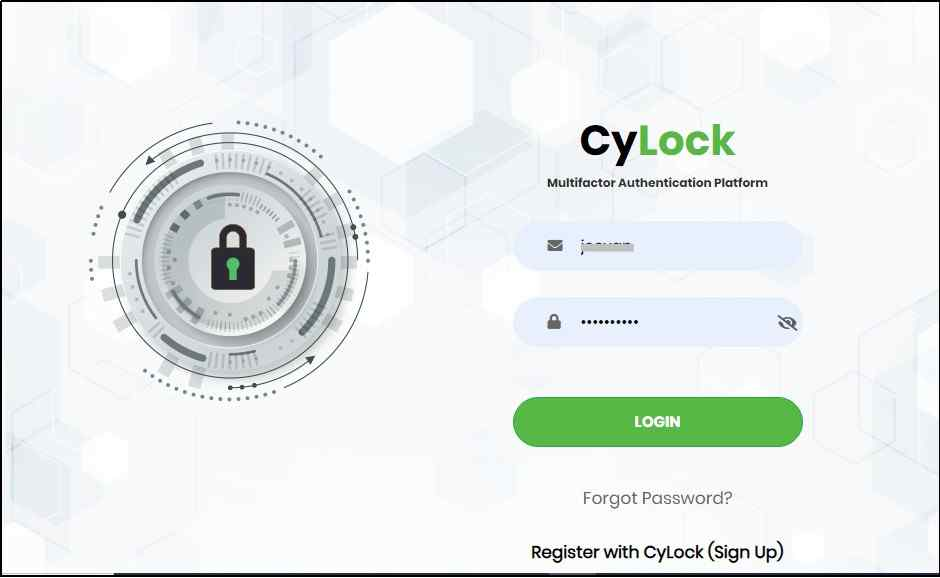 Login to CyLock MFA Platform