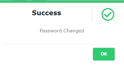 Password changed success screen - CyLock